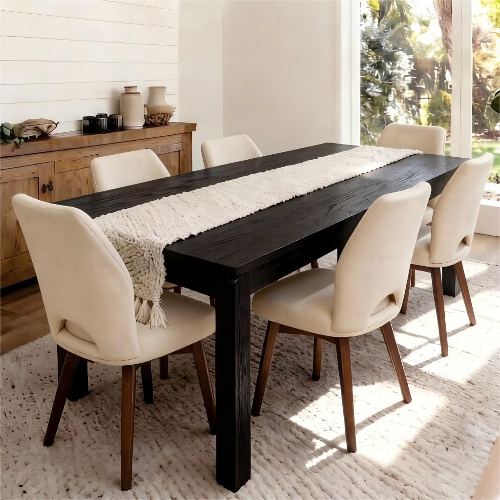 Dining Table, 70 Inch Rectangular Wooden Kitchen Table for 4–6 People, Heavy-Duty Farmhouse Dinner Table for Dining Room, Home Office & Family Gatherings, Easy to Clean, Walnut