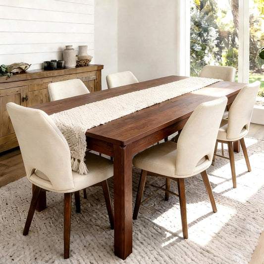 Dining Table, 70 Inch Rectangular Wooden Kitchen Table for 4–6 People, Heavy-Duty Farmhouse Dinner Table for Dining Room, Home Office & Family Gatherings, Easy to Clean, Walnut