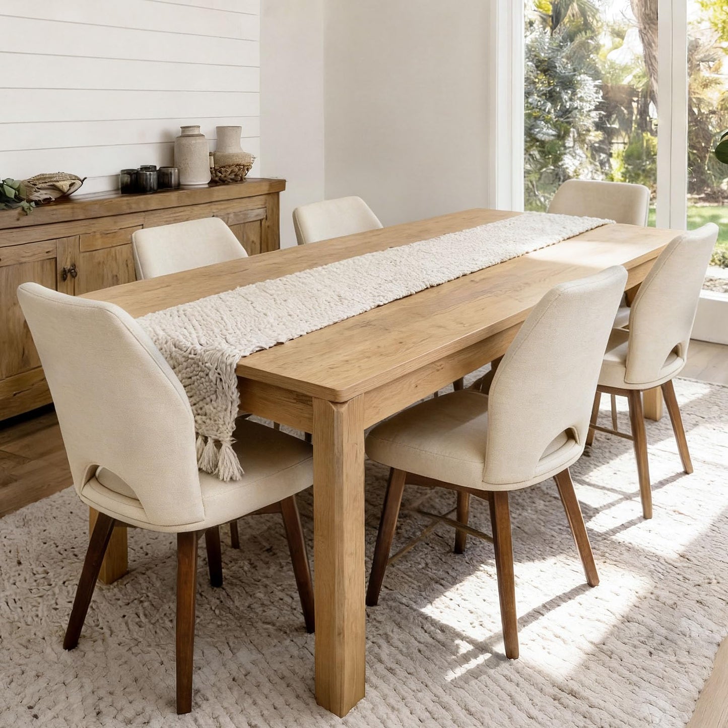 Dining Table, 70 Inch Rectangular Wooden Kitchen Table for 4–6 People, Heavy-Duty Farmhouse Dinner Table for Dining Room, Home Office & Family Gatherings, Easy to Clean, Walnut